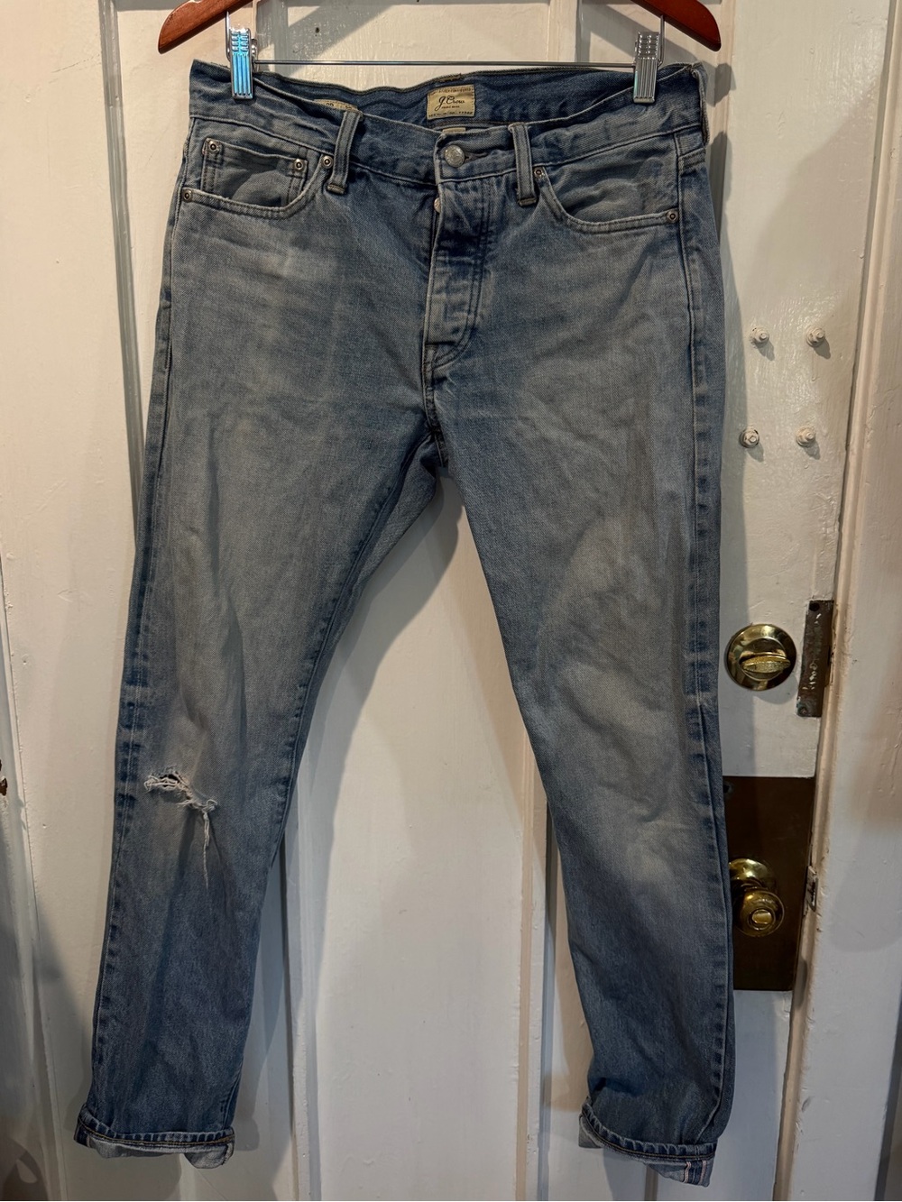 J. Crew Slim Straight Light Wash Blue Jeans